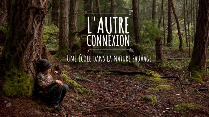 L'Autre Connexion - un enfant s'assied contre un arbre dans la forêt